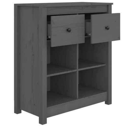 Komoda sivi 70 x 35 x 80 cm od masivne borovine - Siva 1 Cijena