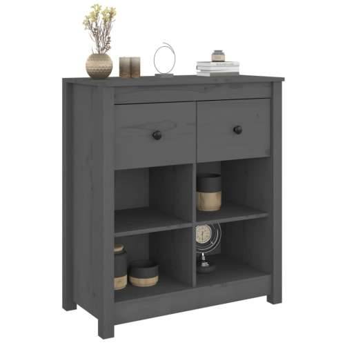 Komoda sivi 70 x 35 x 80 cm od masivne borovine - Siva 1 Cijena