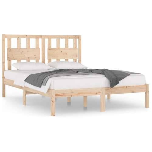 Okvir za krevet od masivne borovine 140 x 190 cm - Prirodna 140 x 190 cm Cijena