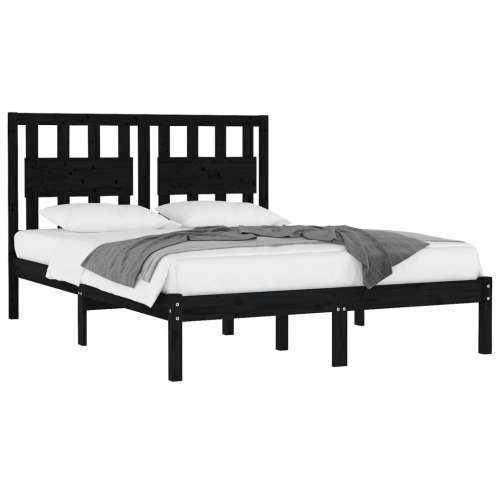 Okvir za krevet od masivne borovine crni 140 x 190 cm Crna 140 x 190 cm Cijena
