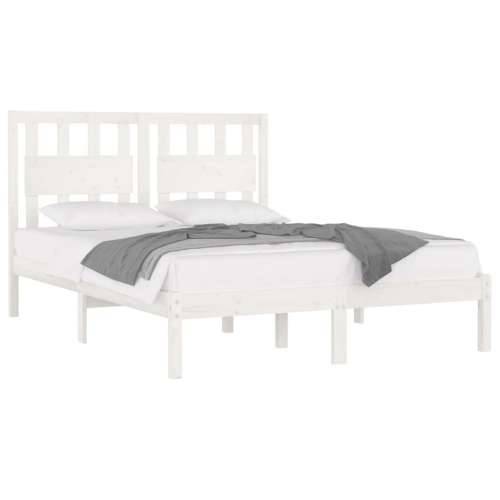 Okvir za krevet od masivne borovine bijeli 120 x 200 cm - Bijela 120 x 200 cm Cijena