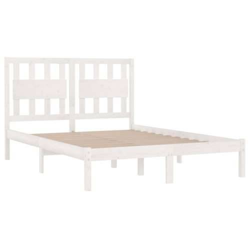 Okvir za krevet od masivne borovine bijeli 120 x 200 cm - Bijela 120 x 200 cm Cijena