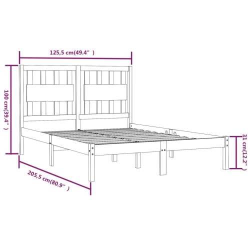 Okvir za krevet od masivne borovine bijeli 120 x 200 cm - Bijela 120 x 200 cm Cijena