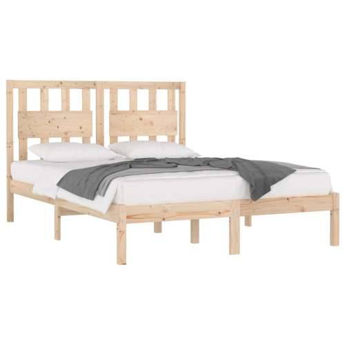 Okvir za krevet od masivne borovine 200 x 200 cm Prirodna 200 x 200 cm Cijena