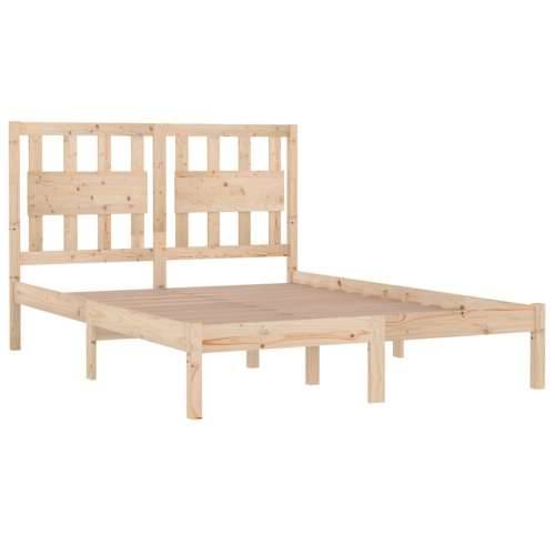 Okvir za krevet od masivne borovine 200 x 200 cm Prirodna 200 x 200 cm Cijena