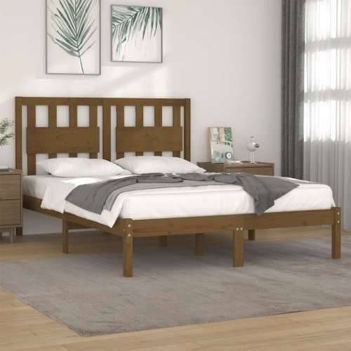 Okvir za krevet od masivne borovine boja meda 200 x 200 cm - boja meda 200 x 200 cm Cijena