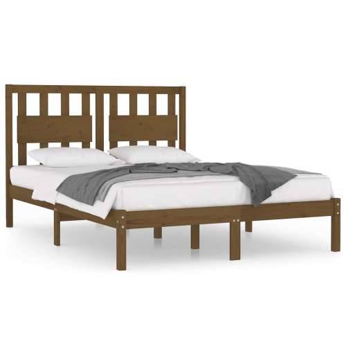 Okvir za krevet od masivne borovine boja meda 200 x 200 cm - boja meda 200 x 200 cm Cijena