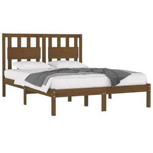 Okvir za krevet od masivne borovine boja meda 200 x 200 cm - boja meda 200 x 200 cm Cijena