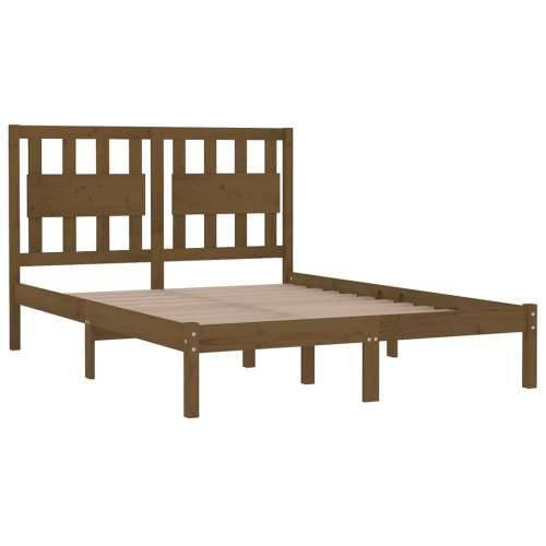 Okvir za krevet od masivne borovine boja meda 200 x 200 cm - boja meda 200 x 200 cm Cijena