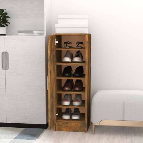 Ormarić za cipele dimljeni hrast 32x35x92 cm konstruirano drvo - Dimljeni hrast 32 x 35 x 92 cm 1 shoe cabinet with door Cijena