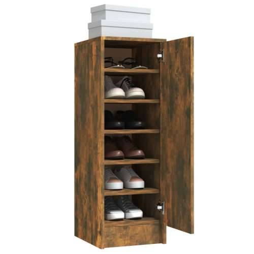 Ormarić za cipele dimljeni hrast 32x35x92 cm konstruirano drvo - Dimljeni hrast 32 x 35 x 92 cm 1 shoe cabinet with door Cijena