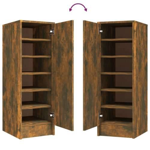 Ormarić za cipele dimljeni hrast 32x35x92 cm konstruirano drvo - Dimljeni hrast 32 x 35 x 92 cm 1 shoe cabinet with door Cijena