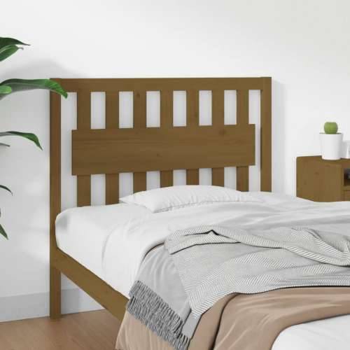 Uzglavlje za krevet boja meda 105,5x4x100 cm masivna borovina