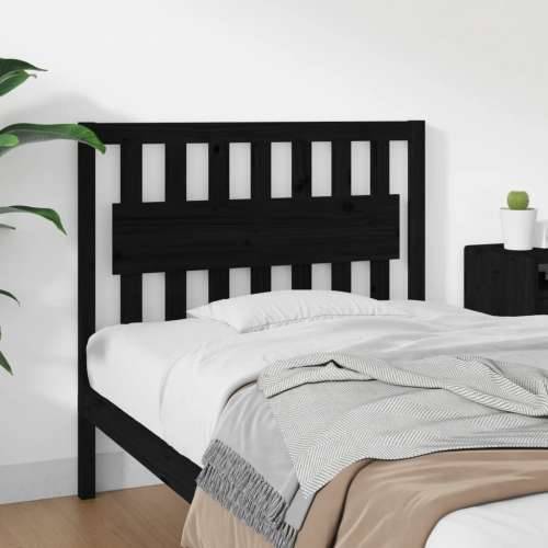 Uzglavlje za krevet crno 105,5 x 4 x 100 cm od masivne borovine
