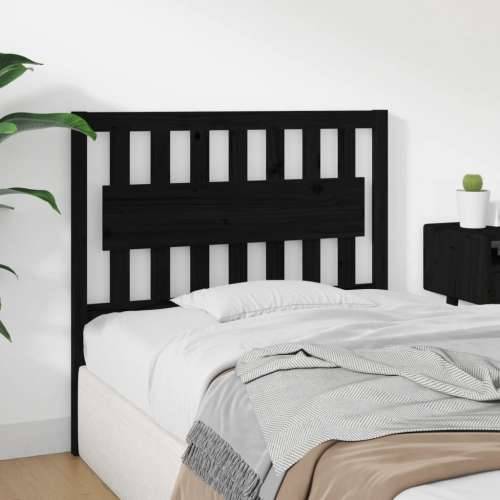 Uzglavlje za krevet crno 105,5 x 4 x 100 cm od masivne borovine Cijena