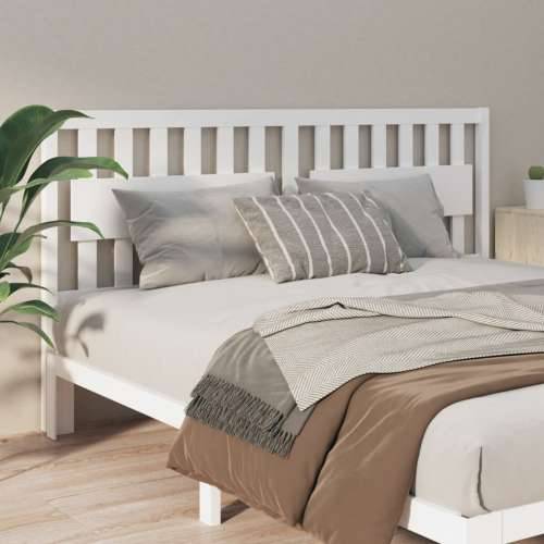 Uzglavlje za krevet bijelo 145,5x4x100 cm od masivne borovine Cijena