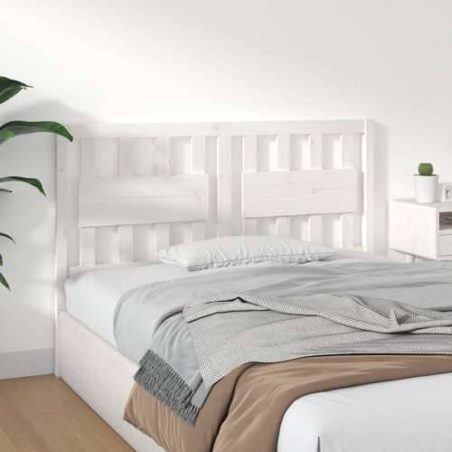 Uzglavlje za krevet bijelo 145,5x4x100 cm od masivne borovine Cijena