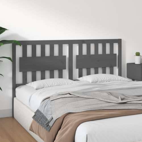 Uzglavlje za krevet sivo 155,5 x 4 x 100 cm od masivne borovine Cijena