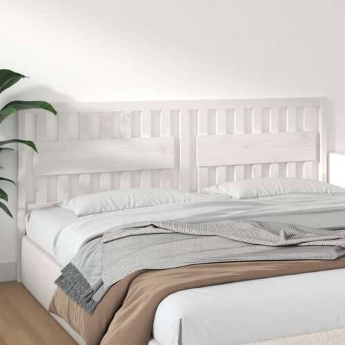 Uzglavlje za krevet bijelo 205,5x4x100 cm od masivne borovine Cijena