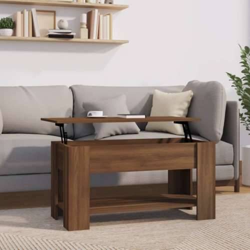 Stolić za kavu smeđa boja hrasta 101x49x52 cm konstruirano drvo - Smeđi hrast 101 x 49 x 52 cm 1 Cijena