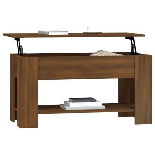 Stolić za kavu smeđa boja hrasta 101x49x52 cm konstruirano drvo - Smeđi hrast 101 x 49 x 52 cm 1 Cijena
