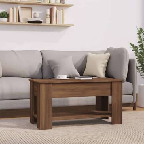 Stolić za kavu smeđa boja hrasta 101x49x52 cm konstruirano drvo - Smeđi hrast 101 x 49 x 52 cm 1 Cijena