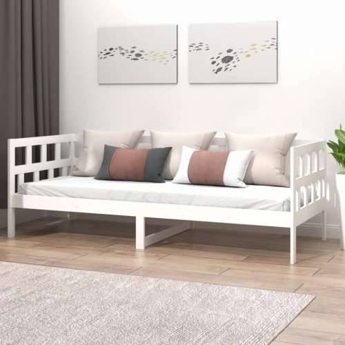 Dnevni ležaj bijeli 80 x 200 cm od masivne borovine Bijela 80 x 200 cm Cijena