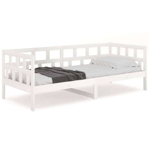 Dnevni ležaj bijeli 80 x 200 cm od masivne borovine Bijela 80 x 200 cm Cijena