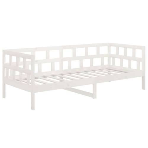Dnevni ležaj bijeli 80 x 200 cm od masivne borovine Bijela 80 x 200 cm Cijena