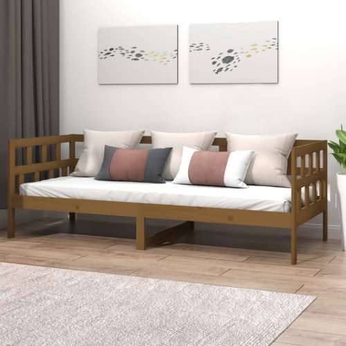 Dnevni ležaj od masivne borovine smeđa boja meda 80 x 200 cm - boja meda 80 x 200 cm Cijena