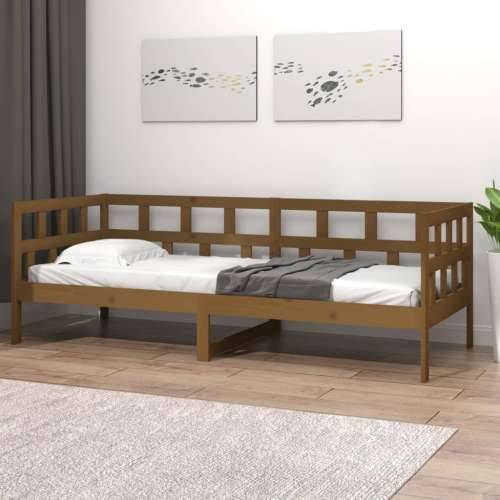 Dnevni ležaj od masivne borovine smeđa boja meda 80 x 200 cm - boja meda 80 x 200 cm Cijena