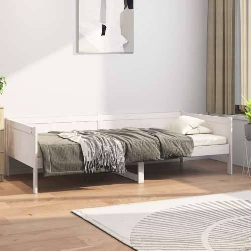 Dnevni ležaj bijeli od masivne borovine 90 x 190 cm - Bijela 90 x 190 cm Cijena