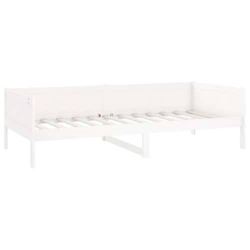 Dnevni ležaj bijeli od masivne borovine 90 x 190 cm - Bijela 90 x 190 cm Cijena