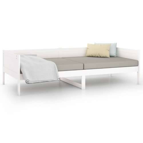 Dnevni ležaj bijeli od masivne borovine 90 x 190 cm - Bijela 90 x 190 cm Cijena
