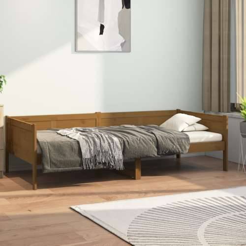 Dnevni ležaj od masivne borovine smeđa boja meda 90 x 190 cm - boja meda 90 x 190 cm Cijena