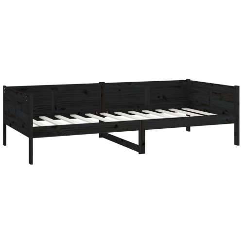 Dnevni ležaj od masivne borovine crni 90 x 190 cm - Crna 90 x 190 cm Cijena