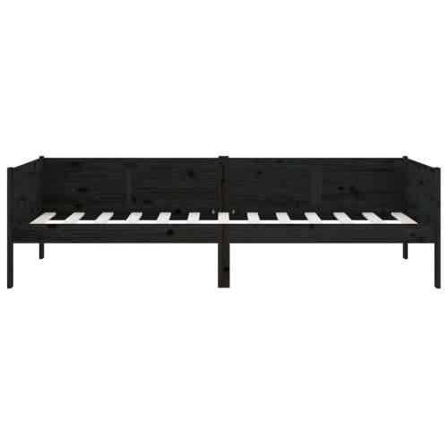 Dnevni ležaj od masivne borovine crni 90 x 190 cm - Crna 90 x 190 cm Cijena