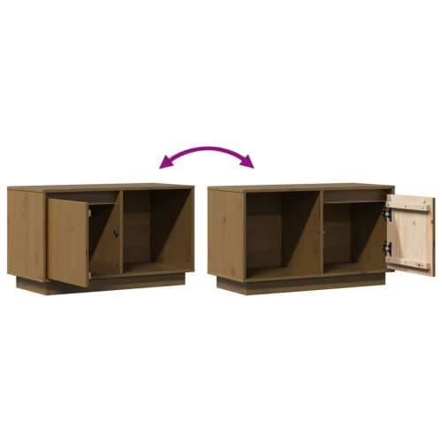 TV ormarić smeđa boja meda 74 x 35 x 44 cm od masivne borovine - boja meda 1 Cijena