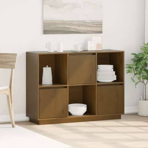Komoda smeđa boja meda 110,5x35x80 cm od masivne borovine - boja meda 1 Cijena
