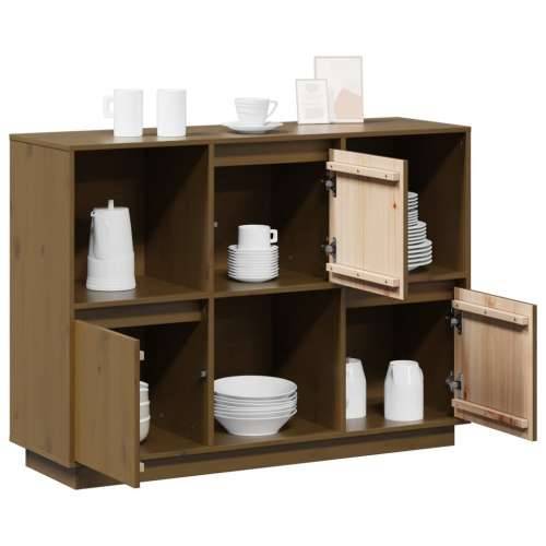 Komoda smeđa boja meda 110,5x35x80 cm od masivne borovine - boja meda 1 Cijena