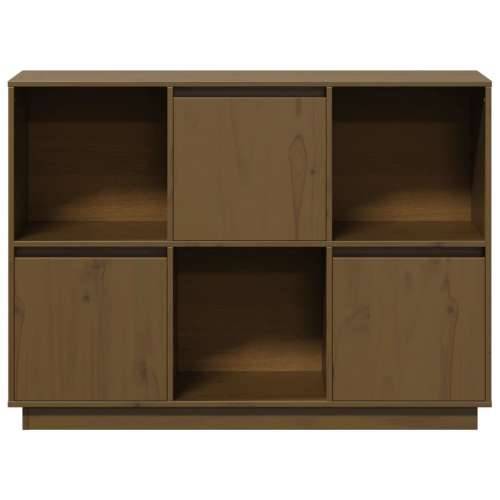 Komoda smeđa boja meda 110,5x35x80 cm od masivne borovine - boja meda 1 Cijena
