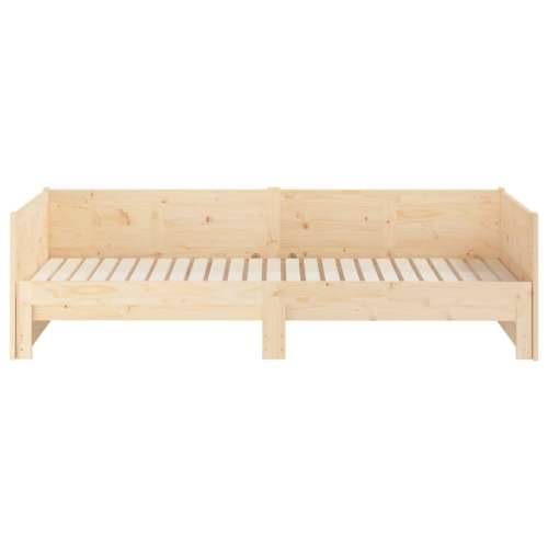 Dnevni krevet na izvlačenje masivna borovina 2x(80x200) cm - Prirodna 80 x 200 cm Cijena