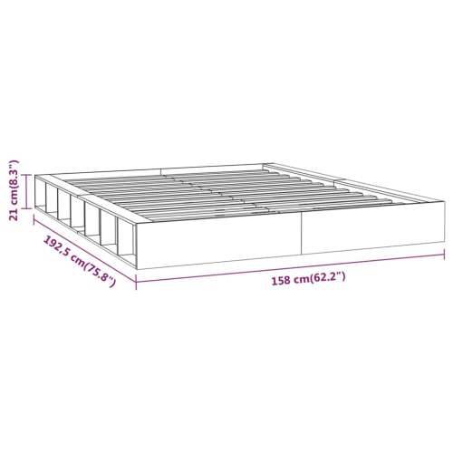 Okvir za krevet 140x190 cm od masivnog drva - Prirodna 140 x 190 cm Cijena