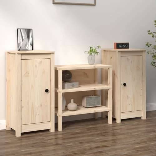 Komode 2 kom 39x35x80 cm od masivne borovine - Prirodna 2 Bočni ormarić s 1 vratima Cijena