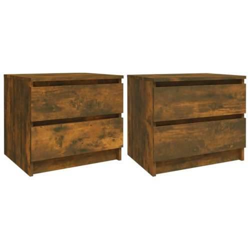 Noćni ormarići hrast 2 kom boja hrasta 50 x 39 x 43,5 cm drveni Dimljeni hrast 2 Cijena