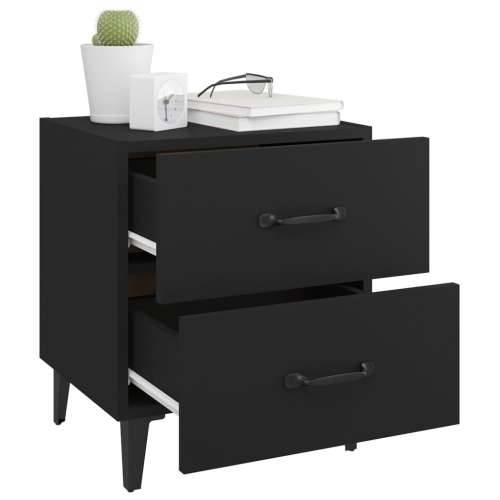 Noćni ormarići 2 kom crni 40 x 35 x 47,5 cm - Crna 2 Cijena