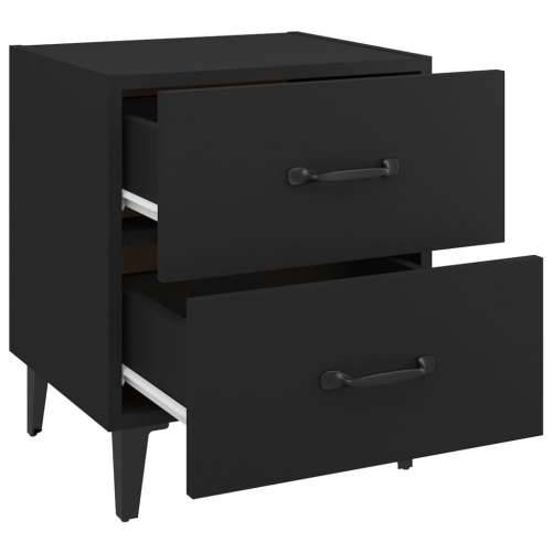 Noćni ormarići 2 kom crni 40 x 35 x 47,5 cm - Crna 2 Cijena