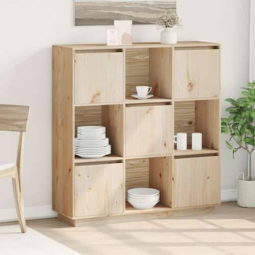 Visoka komoda 110,5 x 35 x 117 cm od masivne borovine Prirodna 1 Cijena