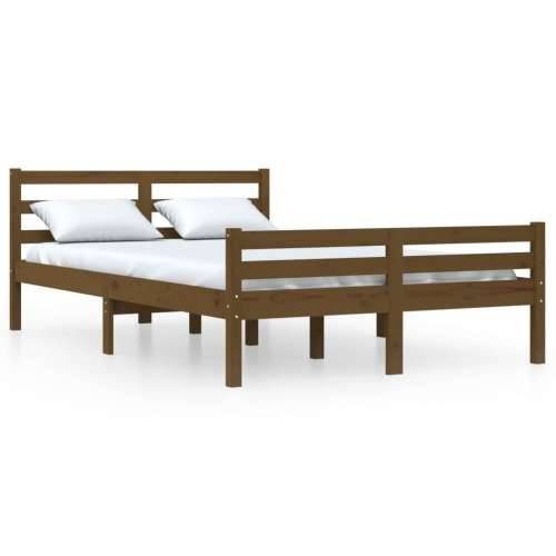 Okvir za krevet od masivnog drva smeđa boja meda 140 x 200 cm boja meda 140 x 200 cm Cijena
