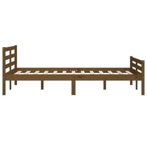 Okvir za krevet od masivnog drva smeđa boja meda 140 x 200 cm boja meda 140 x 200 cm Cijena